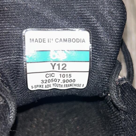 Mizuno 9 Spike Adv Franchise 8 Baseball Cleats Youth Size 12 Black Shoes 320507 - Picture 10 of 11